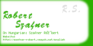 robert szafner business card